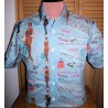 Men's Cher Laverne print short sleeve button front shirt