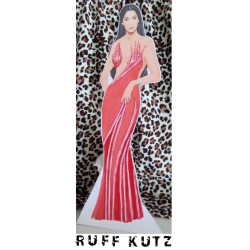 Cher Red Swirl Gown Ruff Kutz